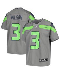 Серая футболка Big Boys Russell Wilson Seattle Seahawks Inverted Team Game Nike