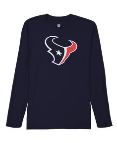 Футболка с длинным рукавом и логотипом команды Houston Texans Big Boys - Темно-синий Outerstuff