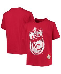 Красная футболка с логотипом Big Boys Kansas City Monarchs Negro League Stitches