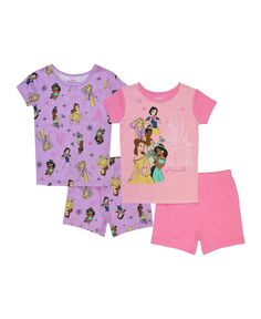 Пижамы для больших девочек, комплект из 4 предметов Disney Princess