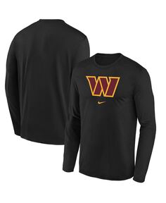 Черная футболка с длинным рукавом и логотипом команды Big Boys Washington Commanders Nike