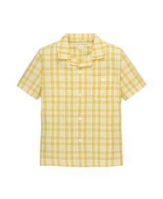 Льняная рубашка с короткими рукавами для мальчиков, детская Hope &amp; Henry