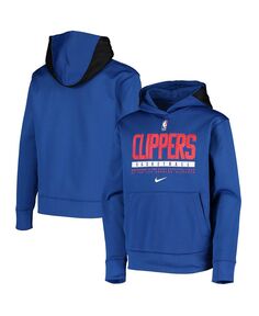 Пуловер с капюшоном Big Boys Royal LA Clippers Spotlight Performance Nike