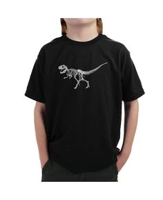 Футболка Big Boy&apos;s Word Art - Скелет динозавра Ти-Рекса LA Pop Art
