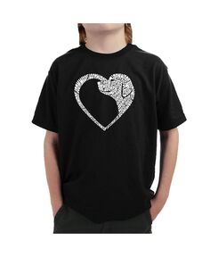 Сердце собаки — детская футболка с надписью для мальчика LA Pop Art