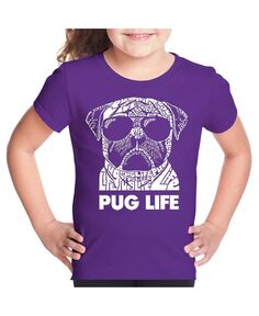 Футболка с надписью «Big Girl&apos;s Word Art» - Pug Life LA Pop Art
