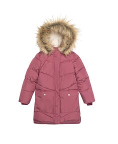 Пышное длинное пальто для девочек бордового цвета — для малышей|ребенок Deux par Deux