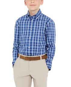 Классическая рубашка в клетку классического кроя с длинными рукавами для больших мальчиков Brooks Brothers