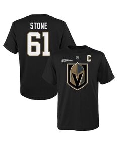 Черная футболка Big Boys Mark Stone с именем и номером чемпионов Кубка Стэнли 2023 Vegas Golden Knights Outerstuff