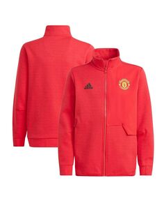 Красная куртка с молнией во всю длину Big Boys Manchester United Anthem adidas