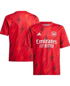Big Boys Red Arsenal 2023/24 Предматчевый топ adidas