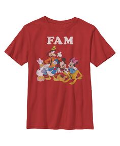 Детская футболка с рваным портретом «Микки и друзья» для мальчиков Disney