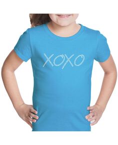 Футболка с рисунком Word Art для девочек — Xoxo LA Pop Art