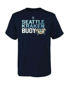 Футболка Big Boys Deep Sea Seattle Kraken Head Mascot Head Outerstuff