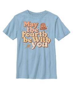 Детская футболка «Дарт Вейдер» в стиле ретро «Звездные войны» для мальчика «Да будет с тобой четвертый» Disney Lucasfilm
