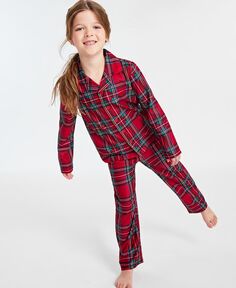 Подходящий детский пижамный комплект Brinkley в клетку, созданный для Macy&apos;s Family Pajamas