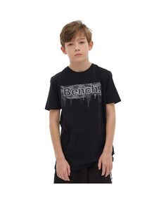 Черная футболка с камуфляжным принтом для мальчиков Child Bench