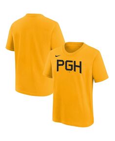 Футболка с графическим рисунком Big Boys Gold Pittsburgh Pirates 2023 City Connect Nike