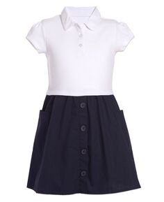 Униформа для девочек Plus, двухцветное платье интерлок Nautica
