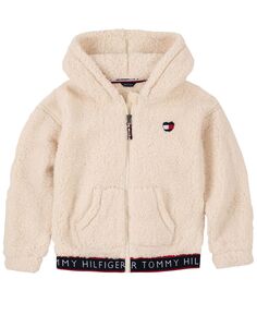 Толстовка на молнии с капюшоном из шерпы для больших девочек Tommy Hilfiger