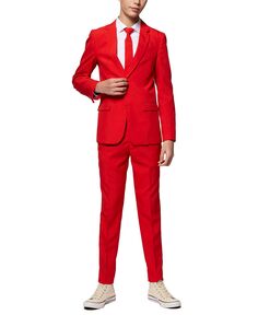 Однотонный костюм из трех предметов для больших мальчиков Devil OppoSuits