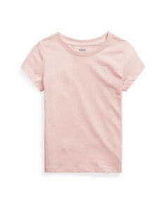 Хлопковая трикотажная футболка с короткими рукавами для малышей и маленьких девочек Polo Ralph Lauren