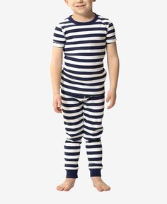 Пижамный комплект из 2 предметов для мальчиков и девочек в морскую полоску для малышей Pajamas for Peace
