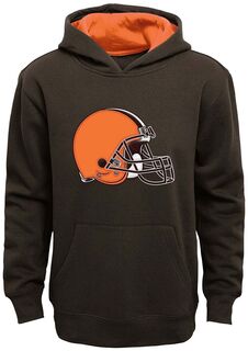 Пуловер с капюшоном Cleveland Browns Fan Gear Prime для больших мальчиков и девочек Outerstuff