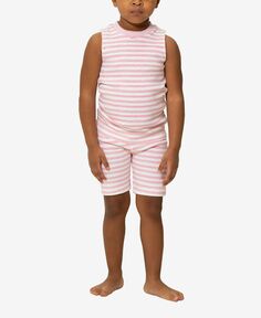 Одинаковый семейный пижамный комплект из 2 предметов в полоску с лепестками для мальчиков и девочек для малышей Pajamas for Peace