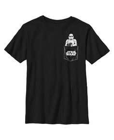 Детская футболка с искусственным карманом и логотипом «Звёздные войны: новая надежда» для мальчиков «Штурмовик» Disney Lucasfilm
