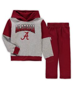 Комплект из худи и брюк Little Boys Grey, Crimson Alabama Crimson Tide Sideline Outerstuff