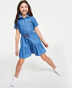 Джинсовое платье-рубашка для больших девочек Tommy Hilfiger