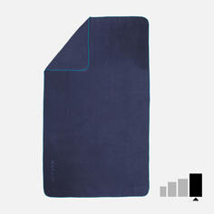 Банное полотенце из микрофибры в полоску размер XL 110 × 175 см темно-синее NABAIJI, темно-синий / светлый бензин