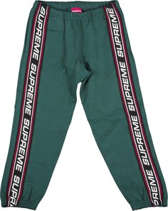 Спортивные брюки Supreme Text Rib Sweatpant &apos;Green&apos;, зеленый