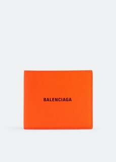 Кошелек BALENCIAGA Cash square folded wallet, оранжевый