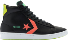 Кроссовки Converse Pro Leather High Hi-Vis Collection - Black Multi Neon, черный