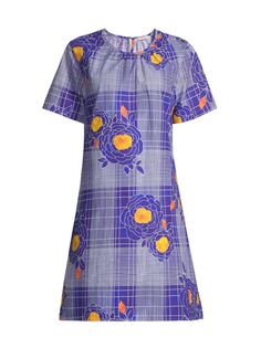 Хлопковое мини-платье Mags Frances Valentine, синий