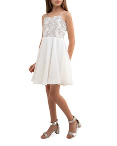 Платье без рукавов из пайеток и шифона для девочки, размер 7–20 Un Deux Trois