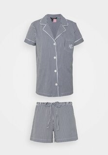 Пижама Lauren Ralph Lauren, темно-синий/белый