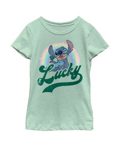 Детская футболка с потертостями Lilo &amp; Stitch Lucky Wink для девочек Disney