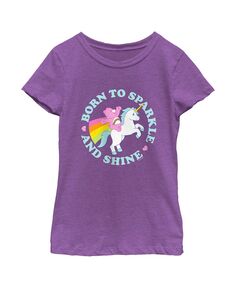 Детская футболка для поднятия настроения Girl&apos;s Born to Sparkle и Shine Care Bears