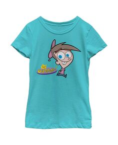Детская футболка с классическим логотипом The Fairly OddParents Timmy Turner для девочек Nickelodeon