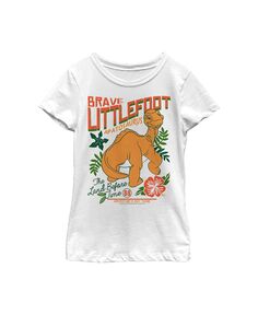 Детская футболка с тропическим плакатом Littlefoot «Земля до начала времен» для девочек NBC Universal