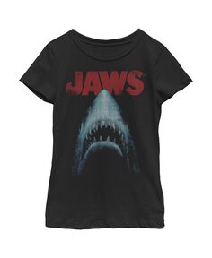 Классическая детская футболка с плакатом Girl&apos;s Jaws NBC Universal