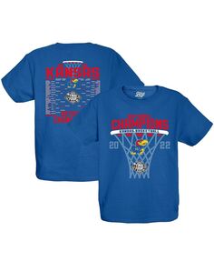 Мужская баскетбольная футболка национальных чемпионов Big Boys Royal Kansas Jayhawks 2022 NCAA Blue 84