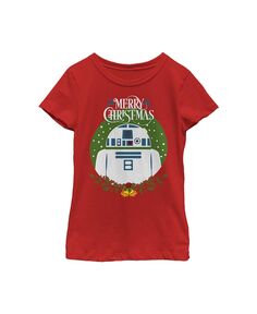 Детская футболка «Звездные войны» для девочек Merry Christmas R2-D2 Disney Lucasfilm