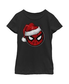 Рождественская шапка Санта-Клауса для девочек, детская футболка Marvel