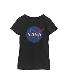 Детская футболка с логотипом Galactic Swirl для девочек NASA
