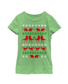 Детская футболка «Мир Юрского периода Ugly Christmas T.Rex» для девочек NBC Universal