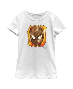 Детская футболка с золотой маской «Человек-паук: дороги домой нет» для девочек Marvel